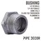 B & K STZ Industries 3/4 in. MIP each X 1/2 in. D FIP Black Malleable Iron Hex Bushing 310UPB-3412 - alternate 4